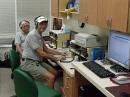 WCF Section Manager Dee Turner N4GD (left) and I (W1WAB right) prepare to run the Eagle NTS VHF net on NI4CE from W4KPR on Field Day. 9 messages to the Section Manager were passed during the net.
