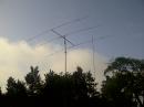 Mosely TA33jr in Mil Alum Mast, UHF/VHF on Carbon Mast w/ Hazer