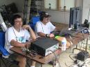 Adam (KU9Z left) and Phil (N9PS right) doing a little search and pounce.  Is that a 2003 Field Day T-Shirt?