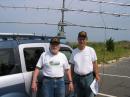 KJ1K, Sig, and WB2VVQ, Lee, in front of their Rover KJ1K/r, FN30, Sandy Hook, NJ June 2010