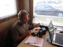 JC working CW and a biscuit