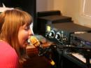 Kiersten, daughter of Steve WA1QMZ of Tucson Arizona exchanging information in the 2011 ARRL Kids Day Event