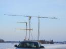 Antennas in travel position