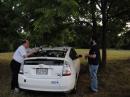 Mike KB3CPV explains to Zack WA2DRY exactly how you operate class 5C with only 1 operator in his slightly modified Prius