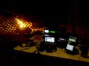 Working the bands at 1am with a fire to keep me awake