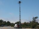 I built this tower trailer in 2012 and towed it as far as Cape Cod, Massachusetts, last fall.  I used it in East Texas during the January VHF contest and later towed it back to California.  Here it is atop Signal Peak in Newport Beach, Calif.
