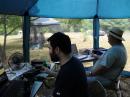 Zack WA2DRY running the 40M phone station Sunday morning
