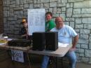 Cameron Hasson, KJ4EDF (Webelos & Extra Class Ham), Alex Meade (Wolf Scout) and Mark Thornburg (NC1G) pose at the HF Station of K4G