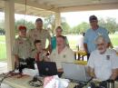 MFDXA and the scouts at the HF station getting ready for the first contact!