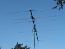 I took the 6 element 6M antenna down to extend the boom and add a seventh element so, I used a small 5 element antenna for this contest.