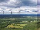 A wide view (with degree headings) of the Hildeberg Escarpment near New Scottland, NY FN22xp.