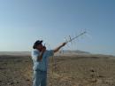 Bernardo XE2HWB handing out rare grids on satellite in-between x-band Q's.