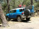 FJ Cruiser parked in operating location on Mt Lemmon, near Tucson, AZ.  Note the Honda 1000w generator on the roof rack.  That was used to power my son's electric guitar.  He had fun too on Field Day.