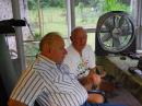 Gene (KA5FUJ) and Nob (KC5DCY) discussing the finer points in life and their deep understanding of ham radio.
