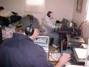 KI4PKW left mans the 6m/220 table; KF4PCT right works 2m/432 equipment.
