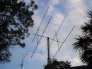 6m tower in the background  6m7jhv @ 80', i have since added a m2 2m18 above it. 
In the fore front is 4-16 el k1fo's for 222 on an az-el rotor