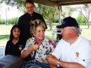 The lady with the microphone is Amarillo's Mayor Debra McCartt.  Standing is Amarillo's Assistant Chief of Police Perry Gilmore.  The young lady to the left of the mayor is Becky Lucero, APD's Senior Dispatcher.  On the right is Henry Janhsen, N5HPJ, President of the Panhandle Amateur Radio Club