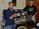 Robert Pell, KC0VYJ and Jim Enix, KC0QIE show off the information booth highlighting SKYWARN and amateur radio licensing to newcomers.