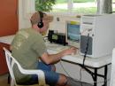 Bob Ruvolo (KI6DY) operates 20m CW.