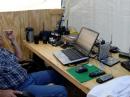Roger Bailey (N6ZOP) operates 20m digital as he basks in the tent air conditioning provided by his generator.