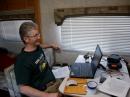 Harvey Jones, AC0EG, shows off his 40m Digital station.