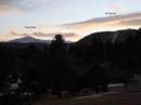 The view of Mt Herman and Pikes Peak (another great VHF spot) at dusk from my front porch at home. 