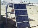 The solar panel next to the Information booth. Had quite a few visitors thanks to newspaper publicity.