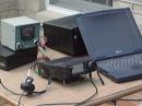 The modern station, using IC 706MKII, Heil headset.  Antenna was a 80M doublet.