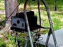 The ATV Transmitter setup focused on the HF Phone operation station.