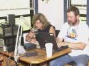 Carol, K7ROL... and Doug, AD7AV, at the controls of the 20 Meter SSB station.