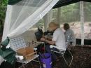 Steve, K3IZ logging and Keith, N6JWN operating the GOTA station.