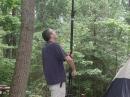 Mark, N0NKA, does antenna pushups.