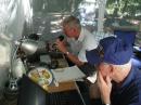 Mike, KE4ER is at the mic as Carol, WA4GFW assists.