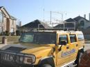 <i>Here's the trusty H2 with all of our PVC antennas designed and built by W5TX</i>