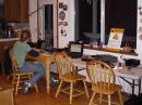 Here's our nice, warm, wind protected operating position