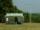 SSB HF STATION AND TRI-BAND BEAM ON LADDER!