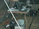 Notice the sophisticated ladder line entry.  We had just enough feed line to make it into the "shack."  
