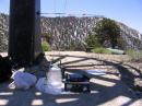 Radio set up during mountain top field day