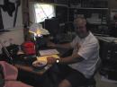 "Bob, NZ5A, at the CW position of the annual Father-Daughter (NZ5A-KD5EUL) 2B-2B team effort in Texas."