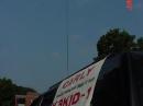 K3KID-1 Connecticut Amateur Radio League of Youth (C.A.R.L.Y)
banner on K1LEF's rig (G5RV ladder line in the background).