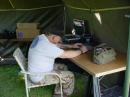 Bob, W7RLS setting up the stations.