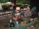 KU4GW Cliff working CW &amp; N4HWK Herman logging.
