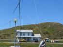 Turning the beam.  74 meter hill to the West in the background.