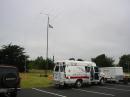 Communications van and mobile tower racking up the points on SSB.