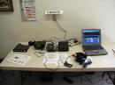KB6EOC station with IC 706 and laptop with logging software.