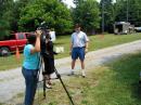 Our Club president WB4E, Hal Weeden with TV coverage