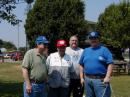 ARC Regional Coordinator Dermot McGrath visits Field Day. Bob, K2TV; Dermot; Joe, N2IMF &amp; Walter KA2RGI