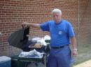 Frank, K2LI makes sure there is plenty to eat at Field Day, after all W2GSB stands for "Waiting 2 Get Some Breakfast" or "Waiting 2 Get Some Burgers".