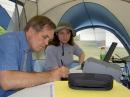 Craig AA0ZZ and Cathy N5WVR working QSOs