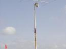 One of the boom trucks used to raise the antenna farm thanks to Bill Woods !!